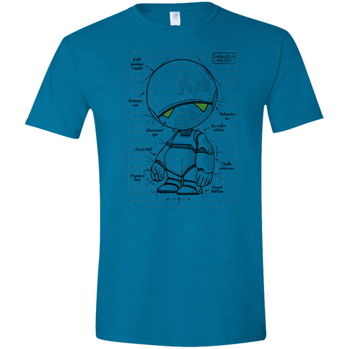 T-Shirts Antique Sapphire / S Marvin's Plan Men's Semi-Fitted Softstyle