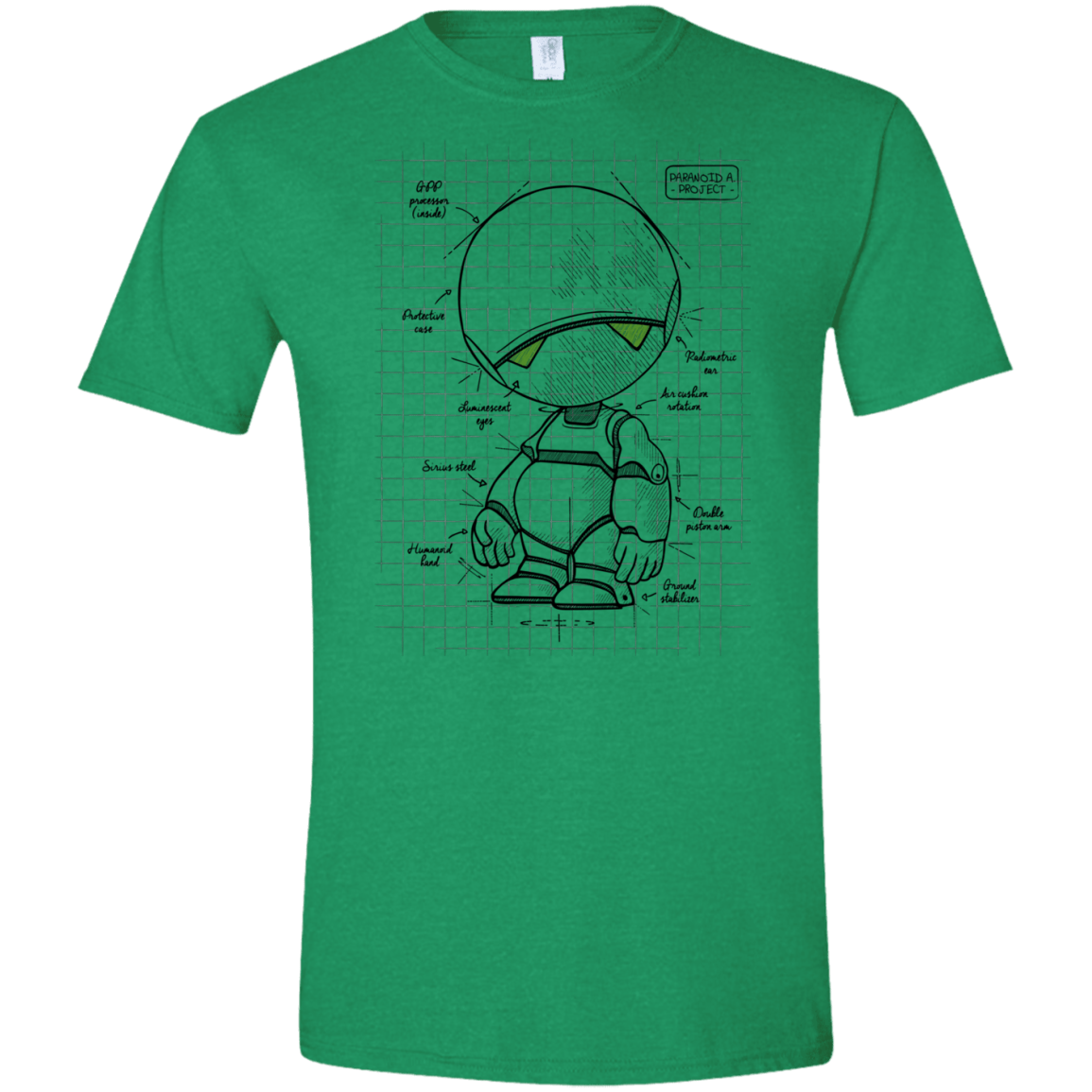 T-Shirts Heather Irish Green / S Marvin's Plan Men's Semi-Fitted Softstyle