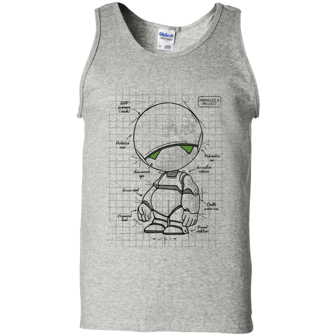 T-Shirts Ash / S Marvin's Plan Men's Tank Top