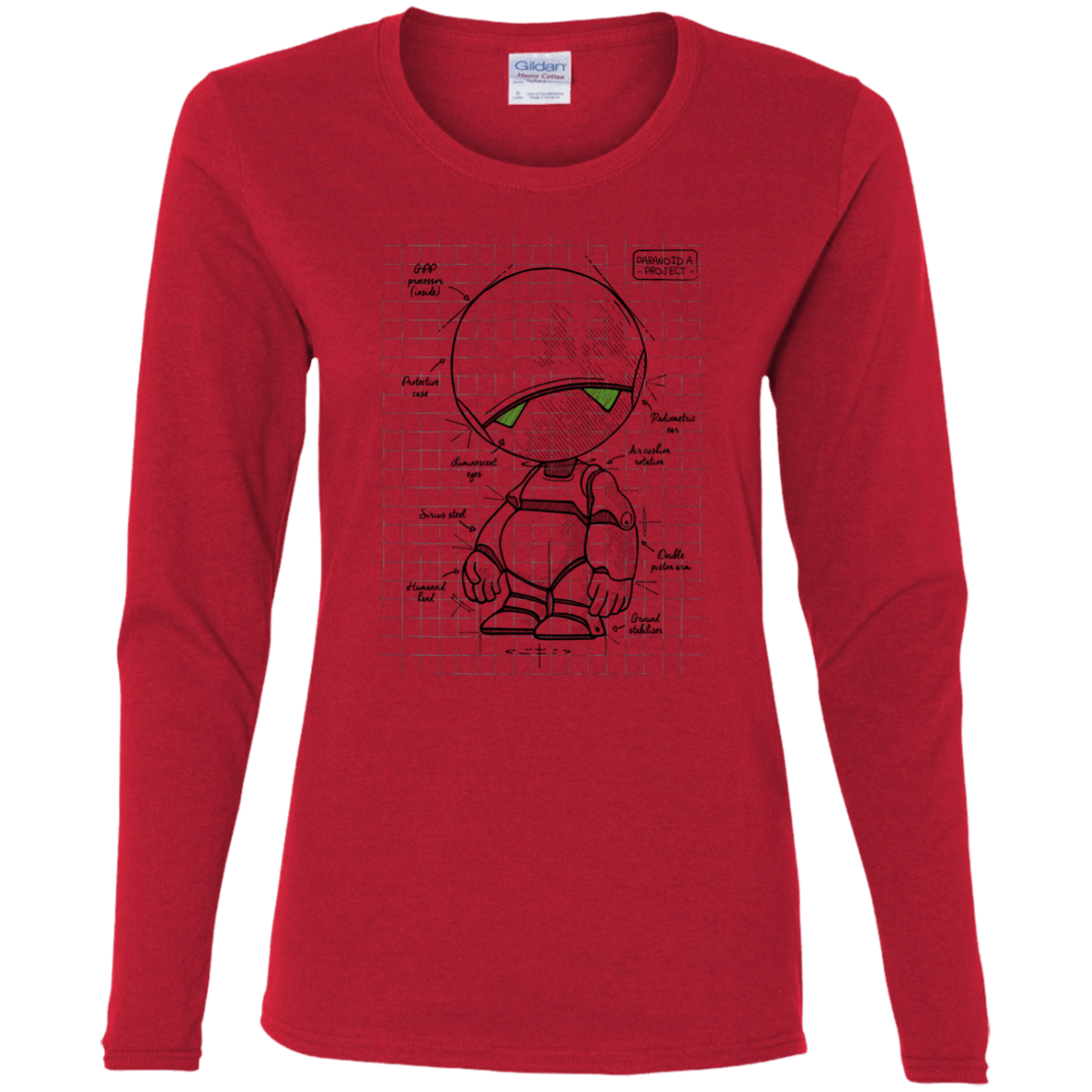 T-Shirts Red / S Marvin's Plan Women's Long Sleeve T-Shirt
