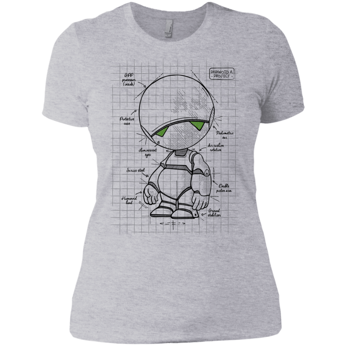 T-Shirts Heather Grey / X-Small Marvin's Plan Women's Premium T-Shirt