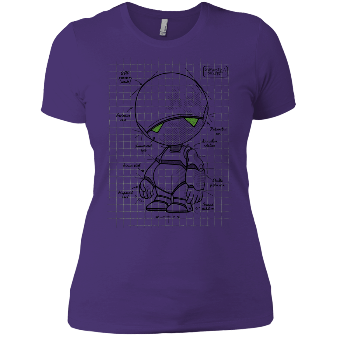 T-Shirts Purple Rush/ / X-Small Marvin's Plan Women's Premium T-Shirt