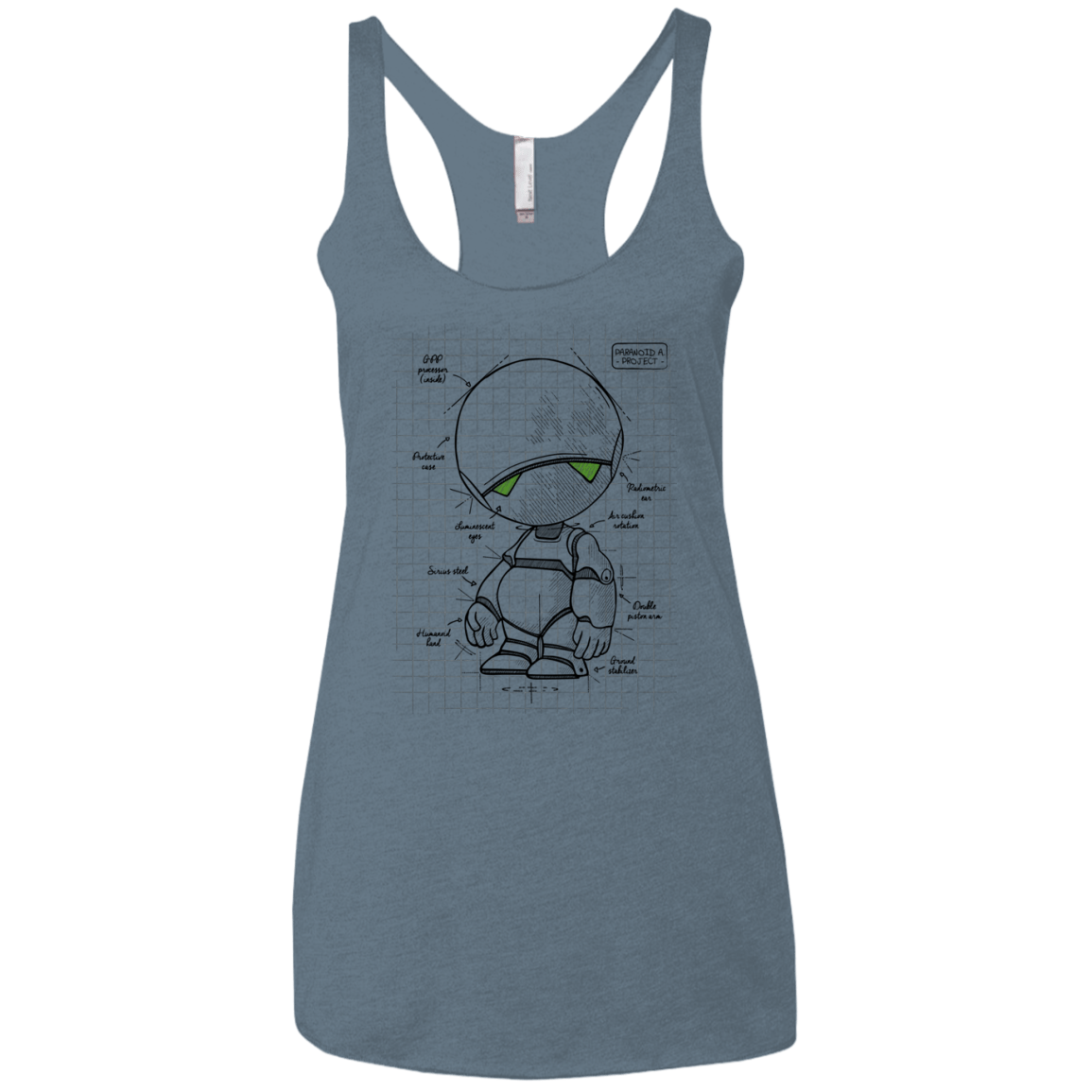 T-Shirts Indigo / X-Small Marvin's Plan Women's Triblend Racerback Tank