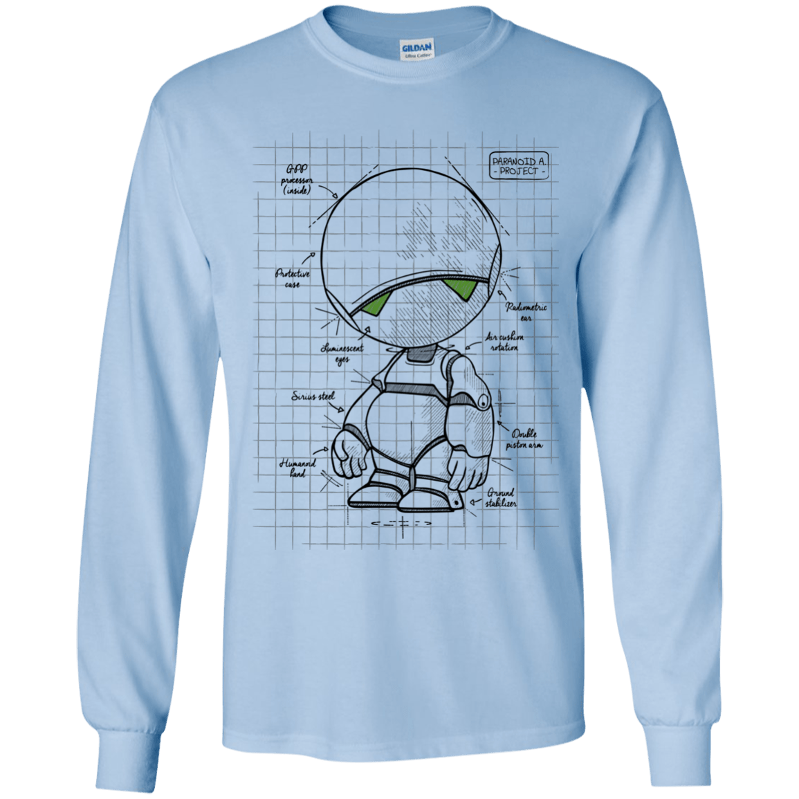 T-Shirts Light Blue / YS Marvin's Plan Youth Long Sleeve T-Shirt