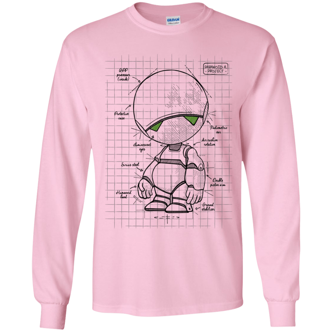 T-Shirts Light Pink / YS Marvin's Plan Youth Long Sleeve T-Shirt