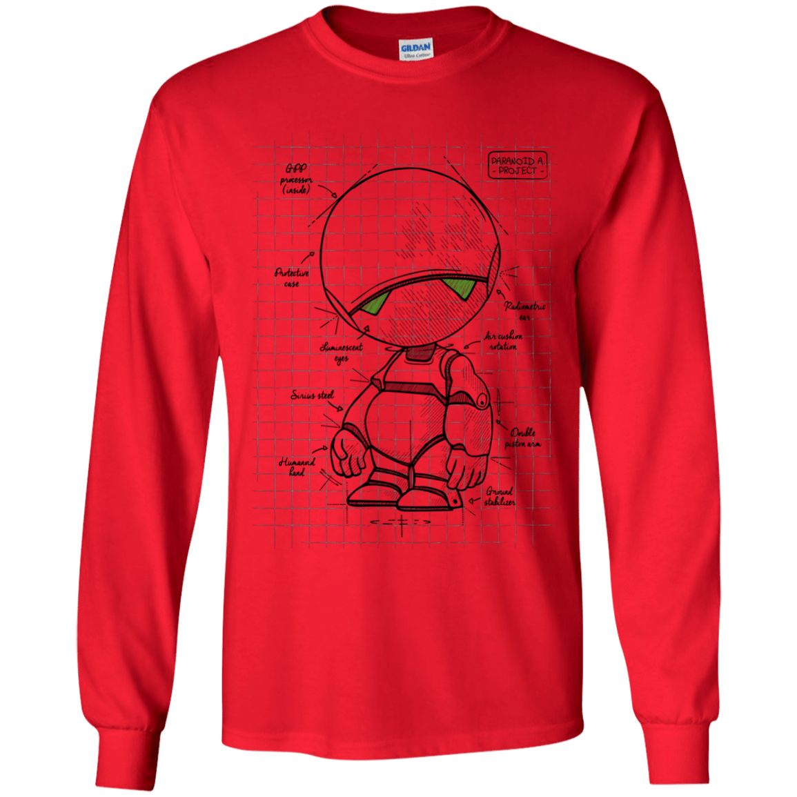 T-Shirts Red / YS Marvin's Plan Youth Long Sleeve T-Shirt
