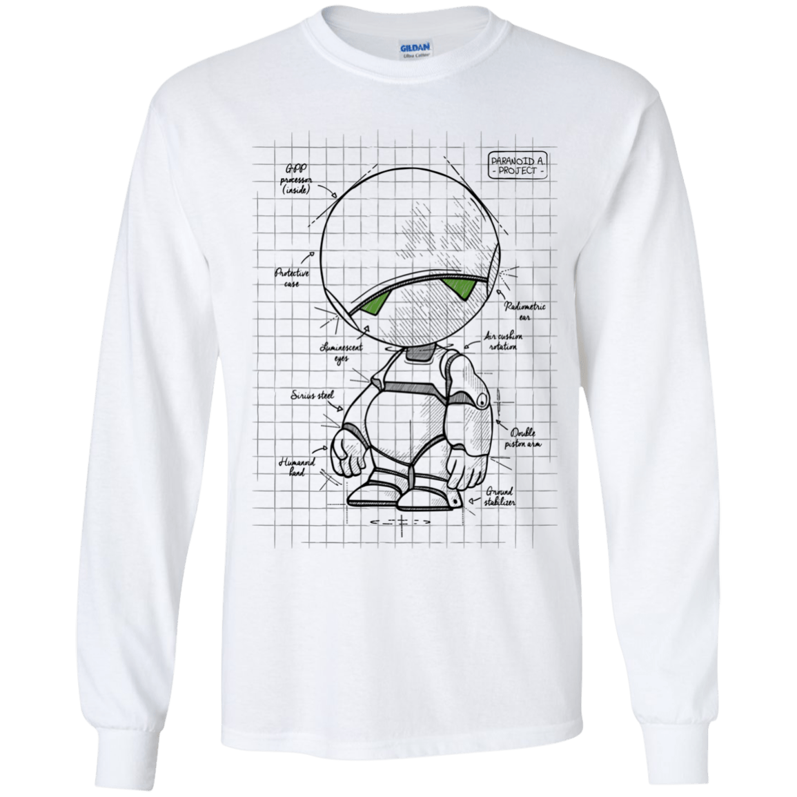 T-Shirts White / YS Marvin's Plan Youth Long Sleeve T-Shirt