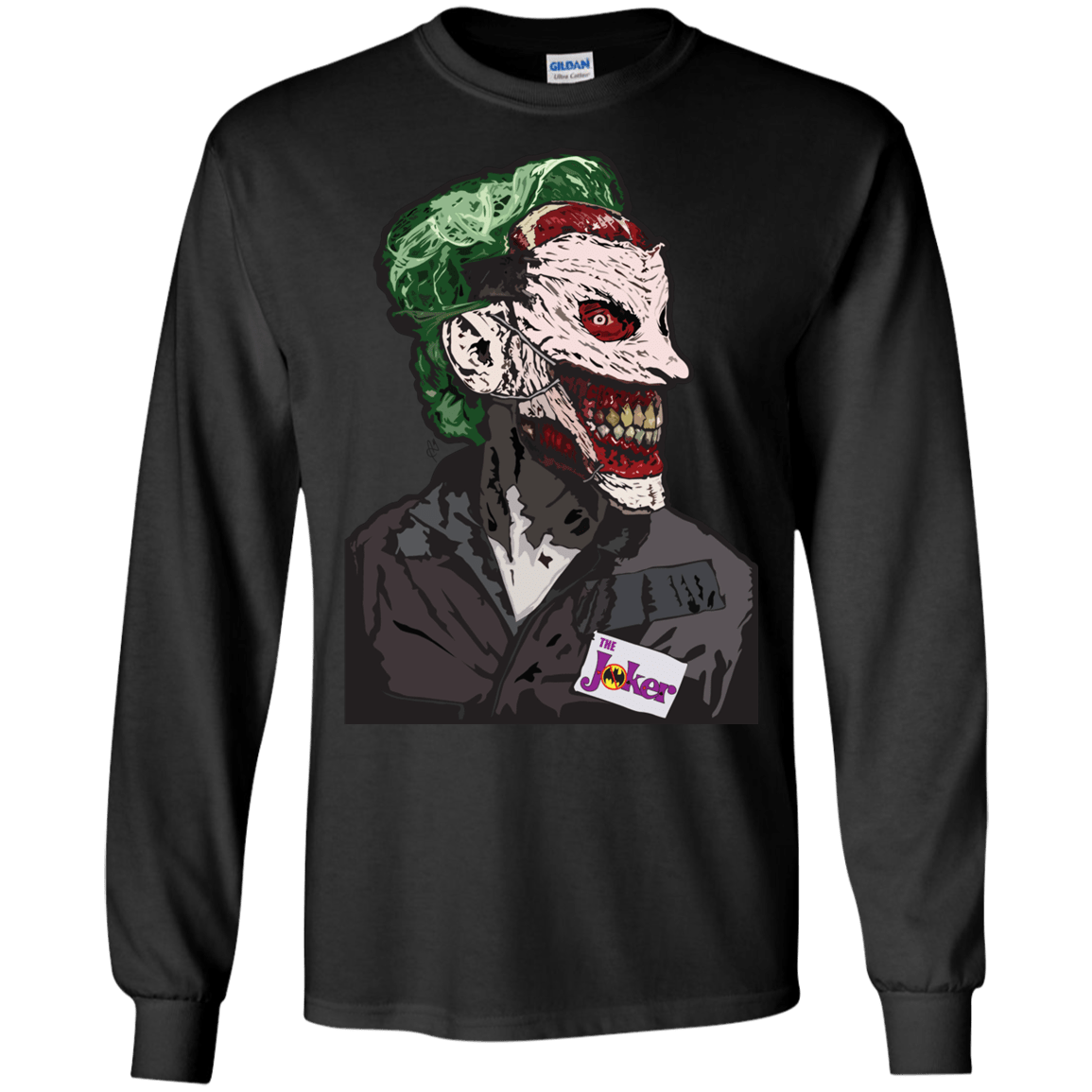 T-Shirts Black / S Masked Joker Men's Long Sleeve T-Shirt