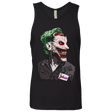 T-Shirts Black / S Masked Joker Men's Premium Tank Top