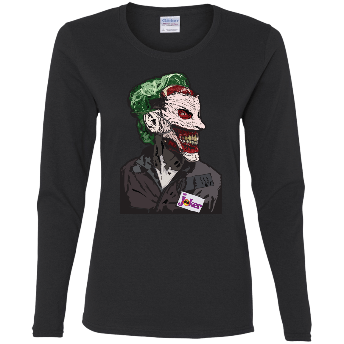 T-Shirts Black / S Masked Joker Women's Long Sleeve T-Shirt