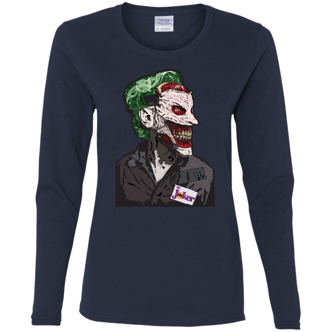 T-Shirts Navy / S Masked Joker Women's Long Sleeve T-Shirt