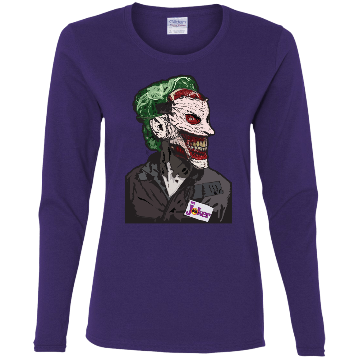 T-Shirts Purple / S Masked Joker Women's Long Sleeve T-Shirt