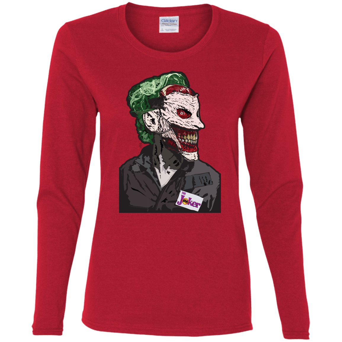 T-Shirts Red / S Masked Joker Women's Long Sleeve T-Shirt