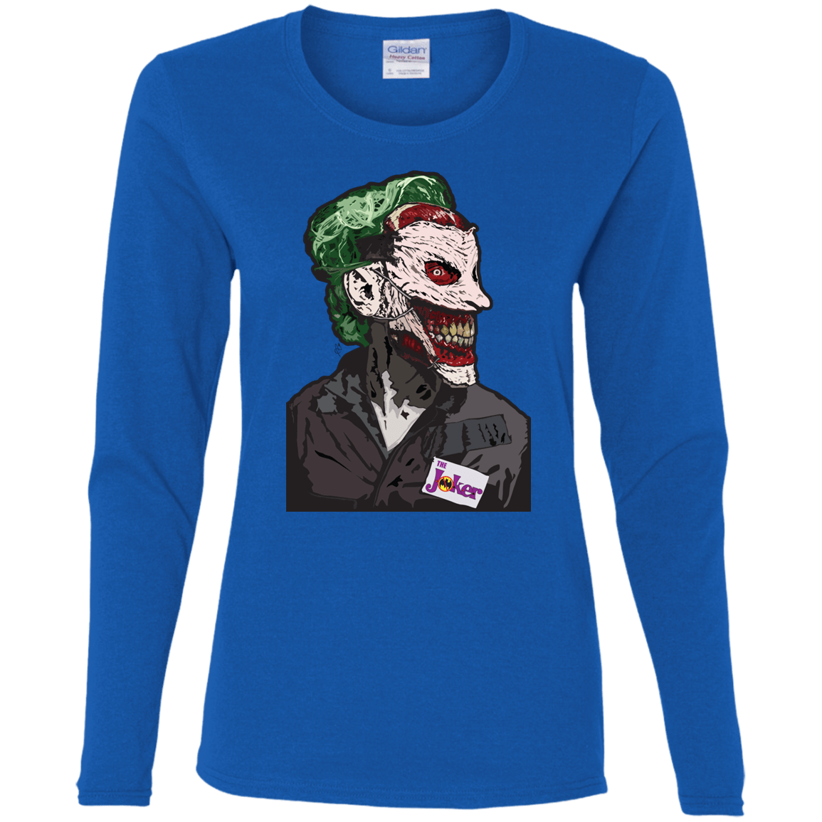 T-Shirts Royal / S Masked Joker Women's Long Sleeve T-Shirt