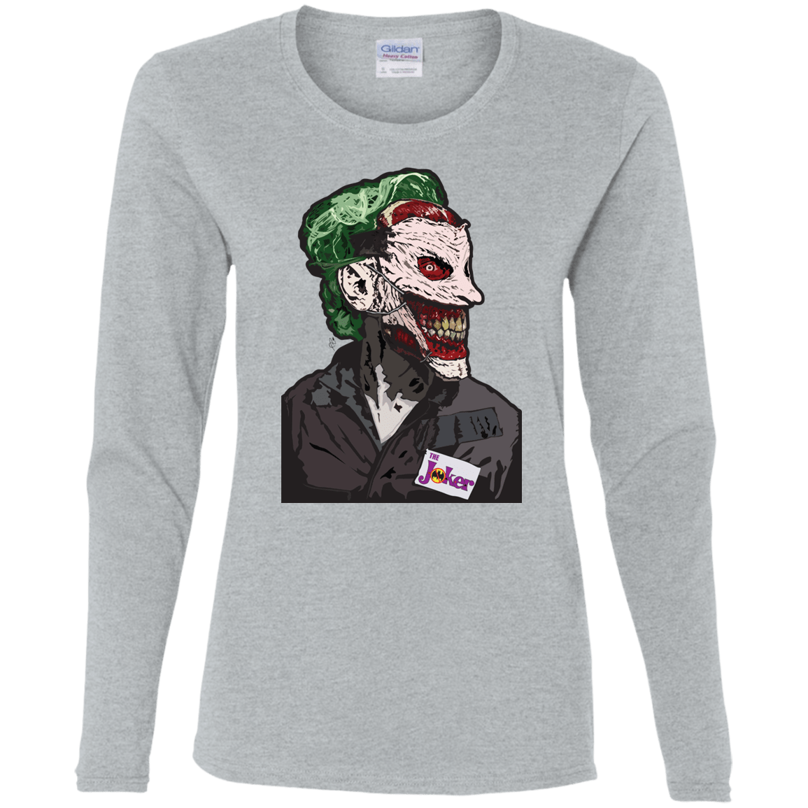 T-Shirts Sport Grey / S Masked Joker Women's Long Sleeve T-Shirt
