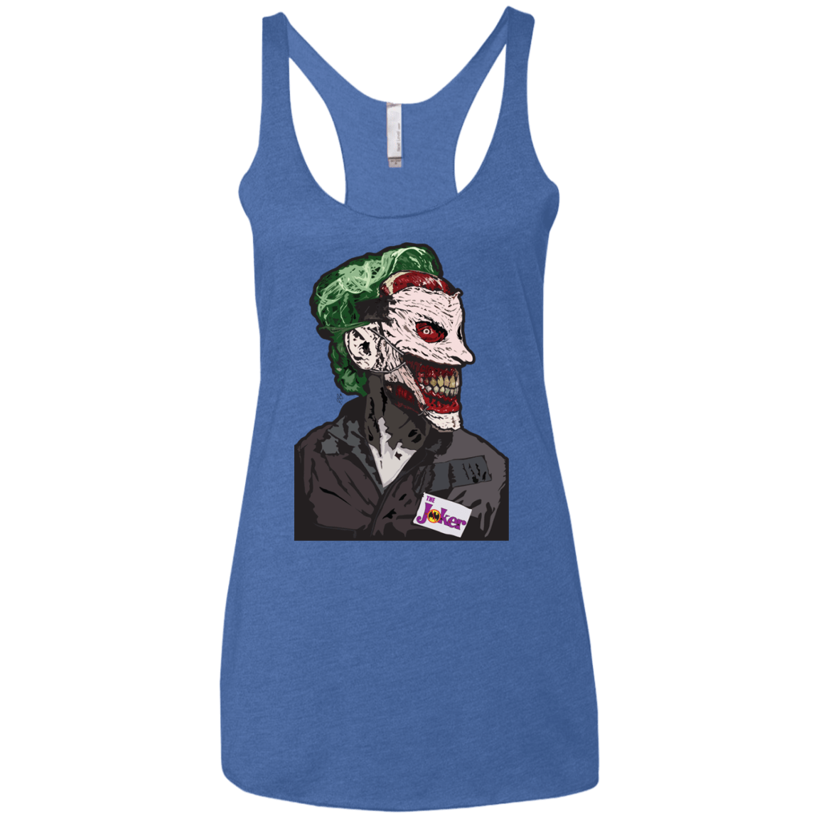 T-Shirts Vintage Royal / X-Small Masked Joker Women's Triblend Racerback Tank