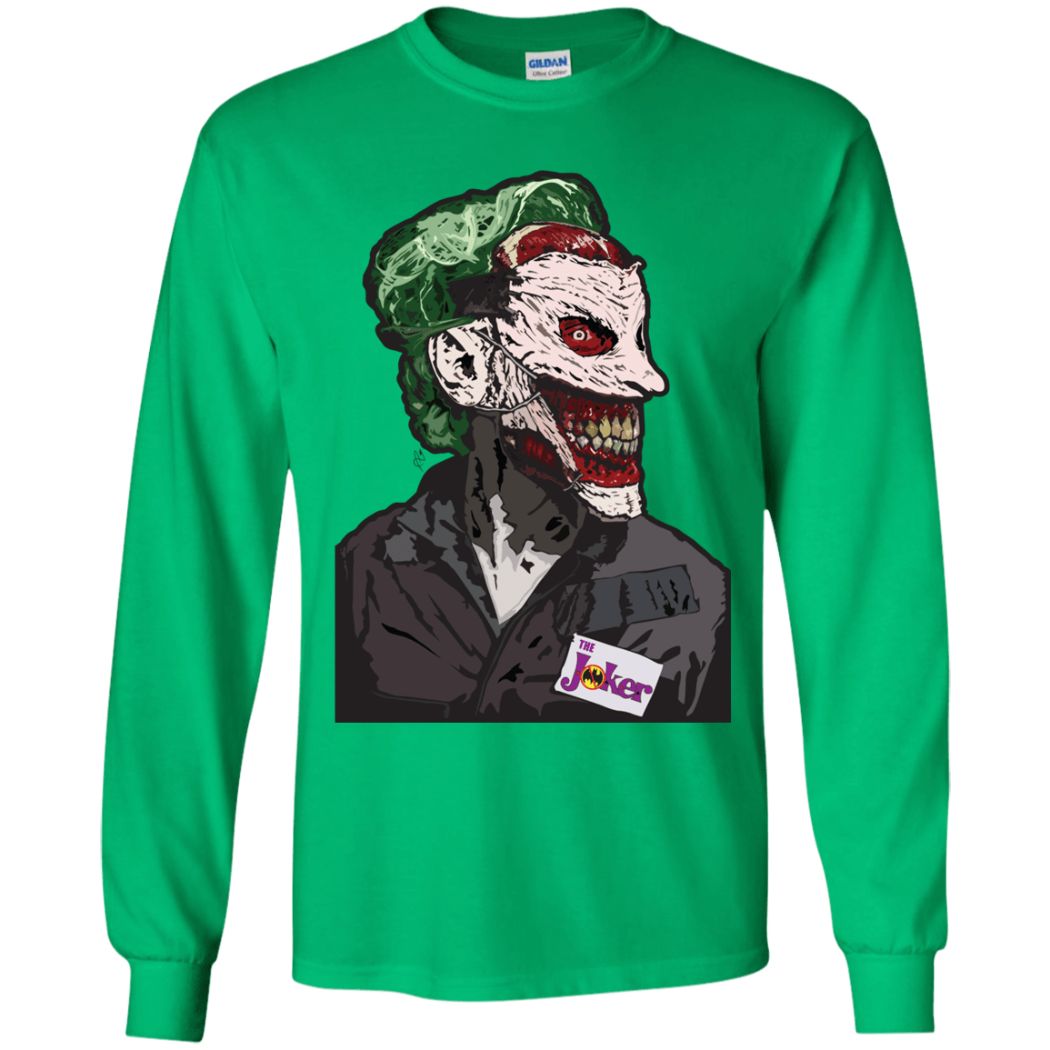 T-Shirts Irish Green / YS Masked Joker Youth Long Sleeve T-Shirt