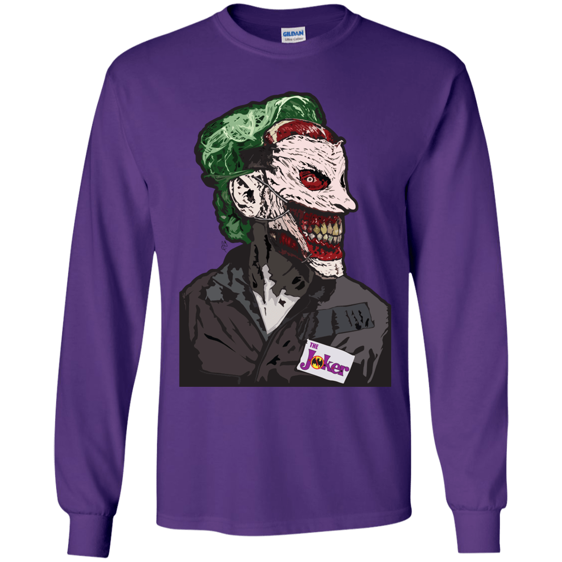T-Shirts Purple / YS Masked Joker Youth Long Sleeve T-Shirt