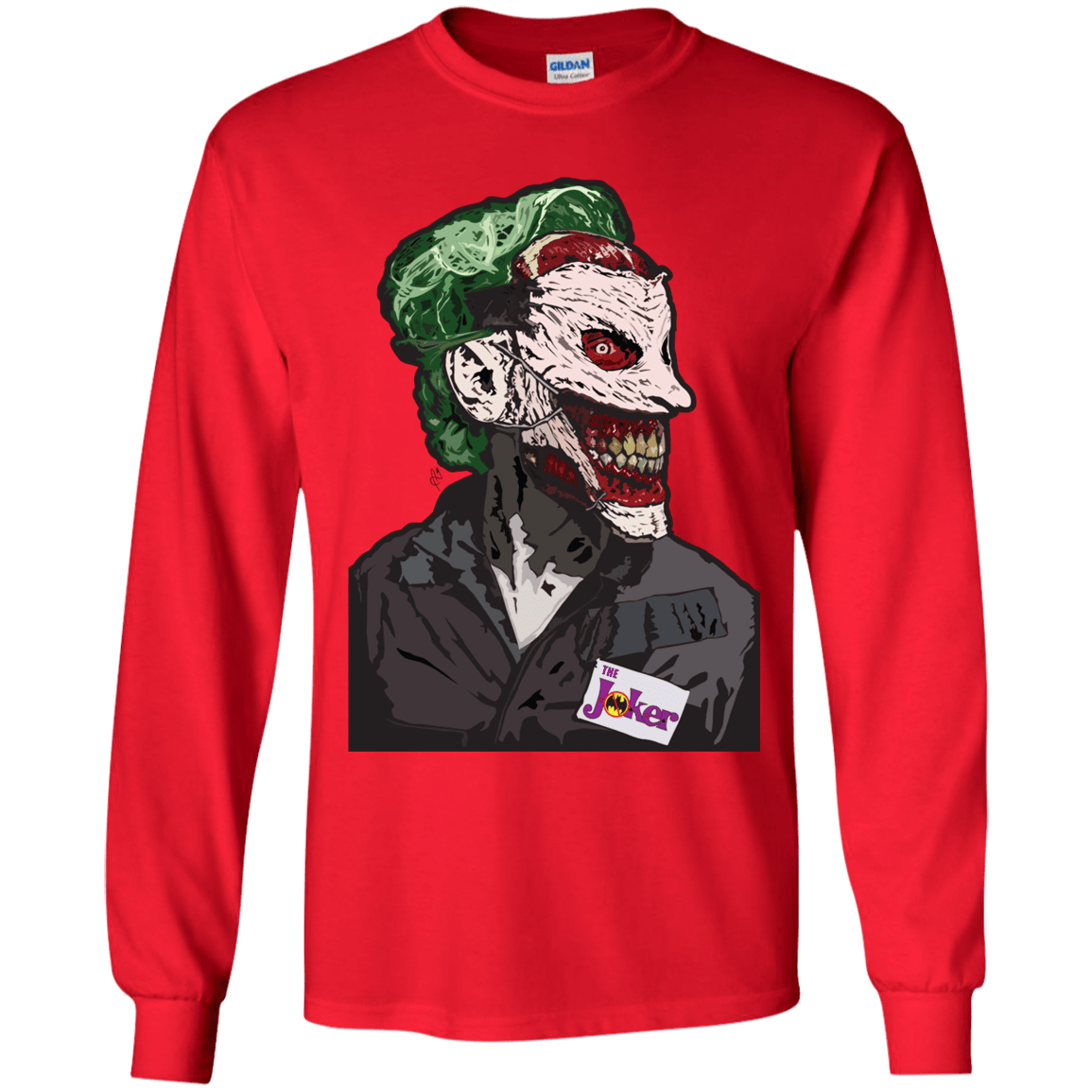 T-Shirts Red / YS Masked Joker Youth Long Sleeve T-Shirt