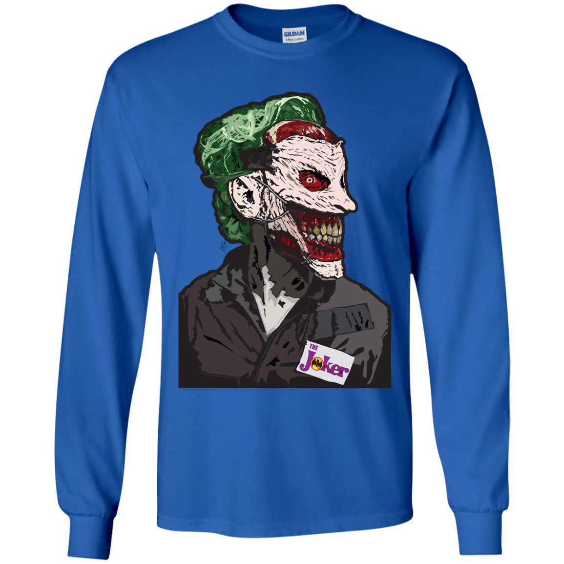 T-Shirts Royal / YS Masked Joker Youth Long Sleeve T-Shirt