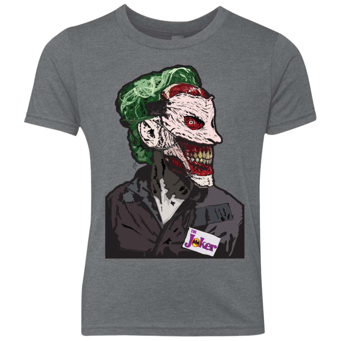 T-Shirts Premium Heather / YXS Masked Joker Youth Triblend T-Shirt