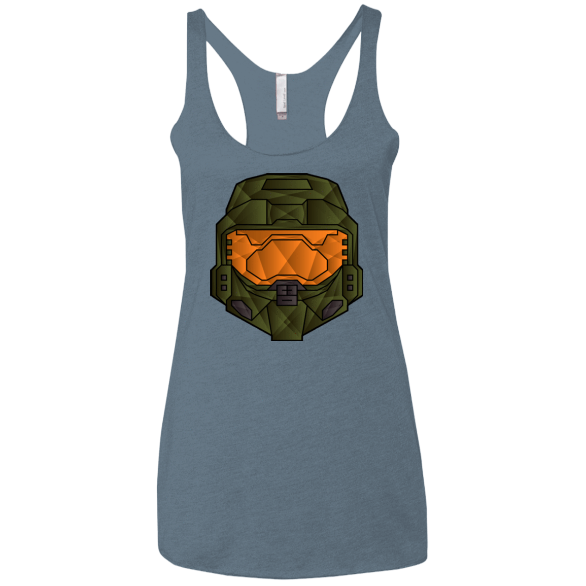 T-Shirts Indigo / X-Small Master Chief Women's Triblend Racerback Tank