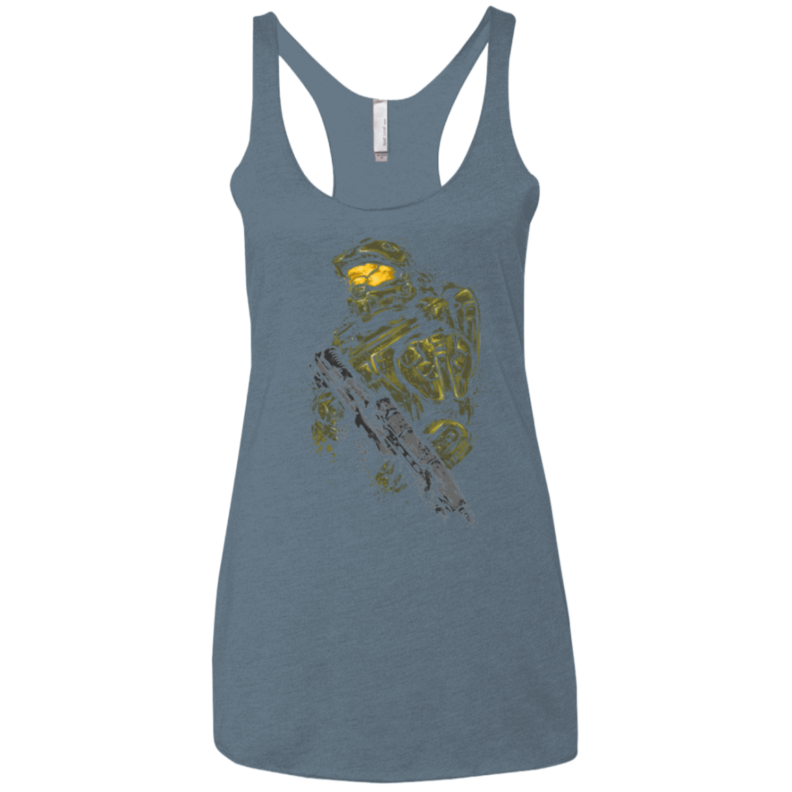 T-Shirts Indigo / X-Small MASTER CHIEF Women's Triblend Racerback Tank