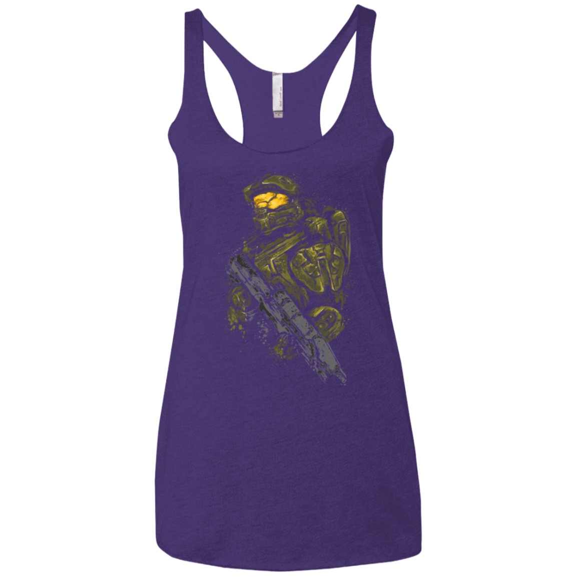 T-Shirts Purple / X-Small MASTER CHIEF Women's Triblend Racerback Tank