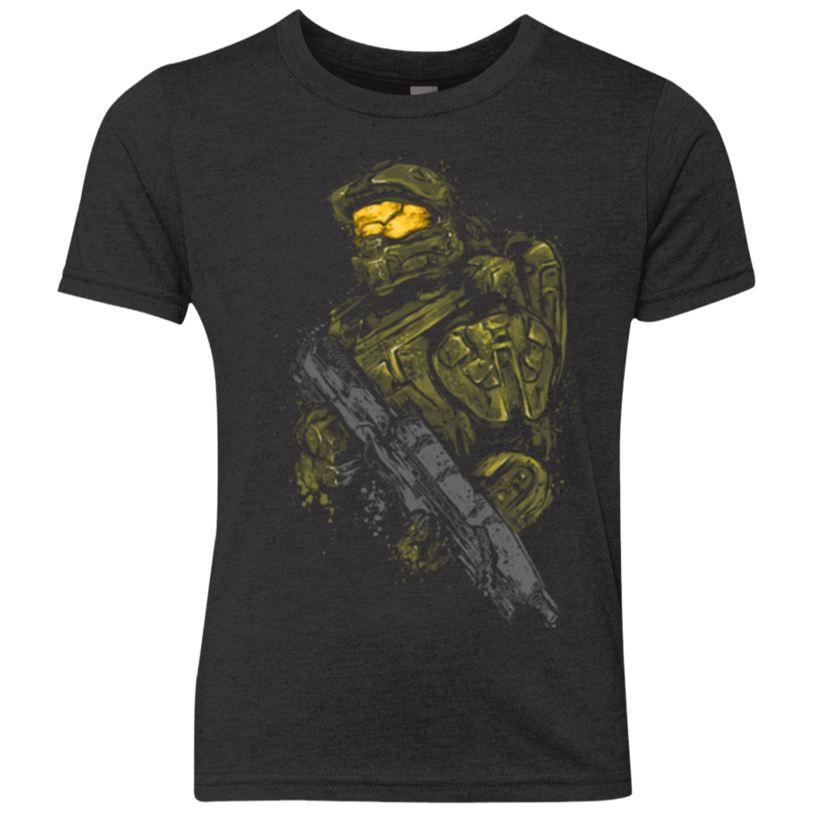 T-Shirts Vintage Black / YXS MASTER CHIEF Youth Triblend T-Shirt