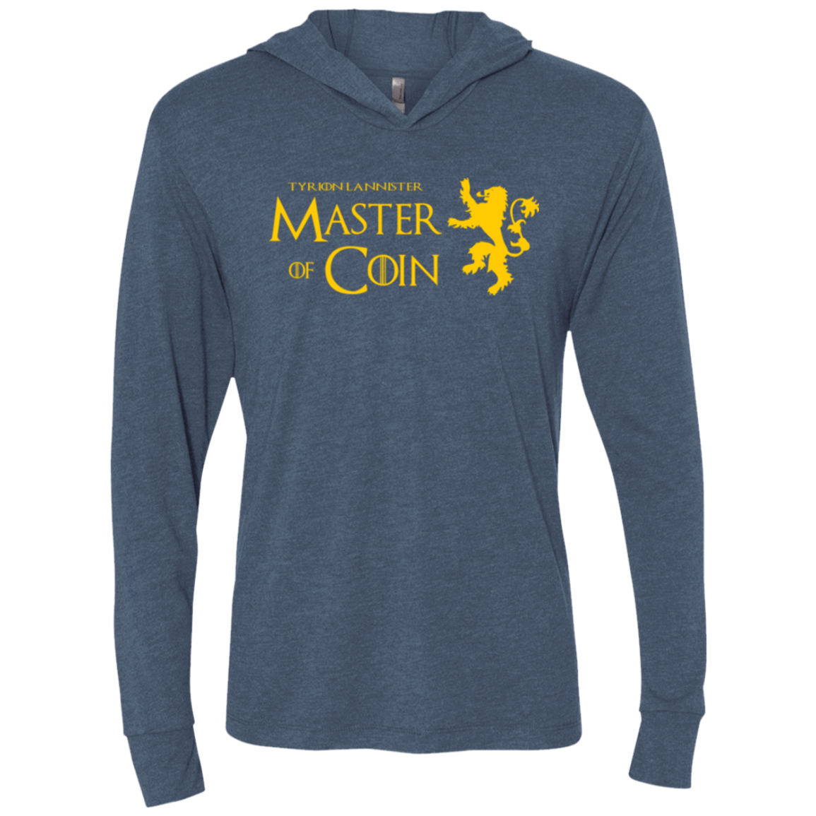 T-Shirts Indigo / X-Small Master of Coin Triblend Long Sleeve Hoodie Tee