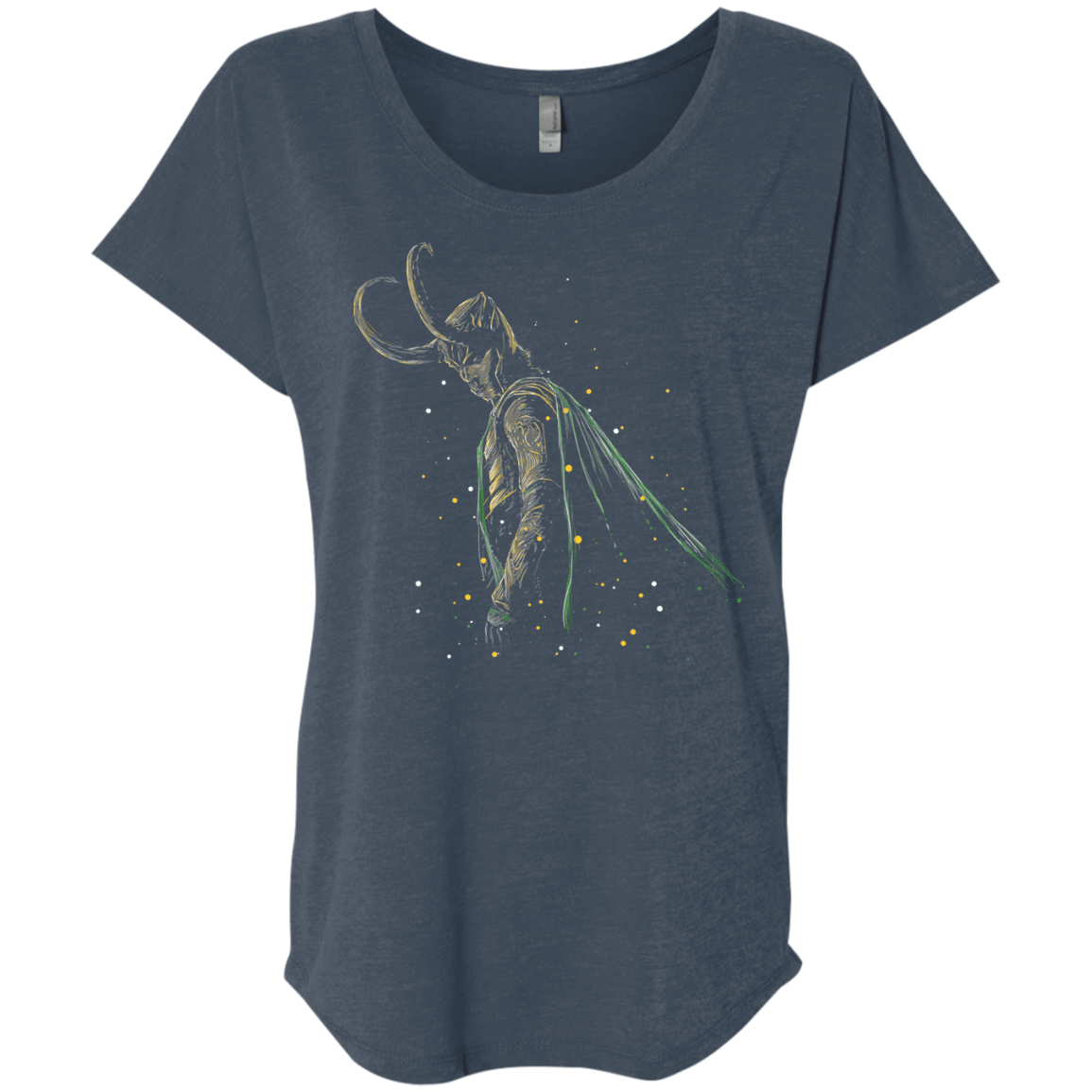 T-Shirts Indigo / X-Small Master of Illusions Triblend Dolman Sleeve