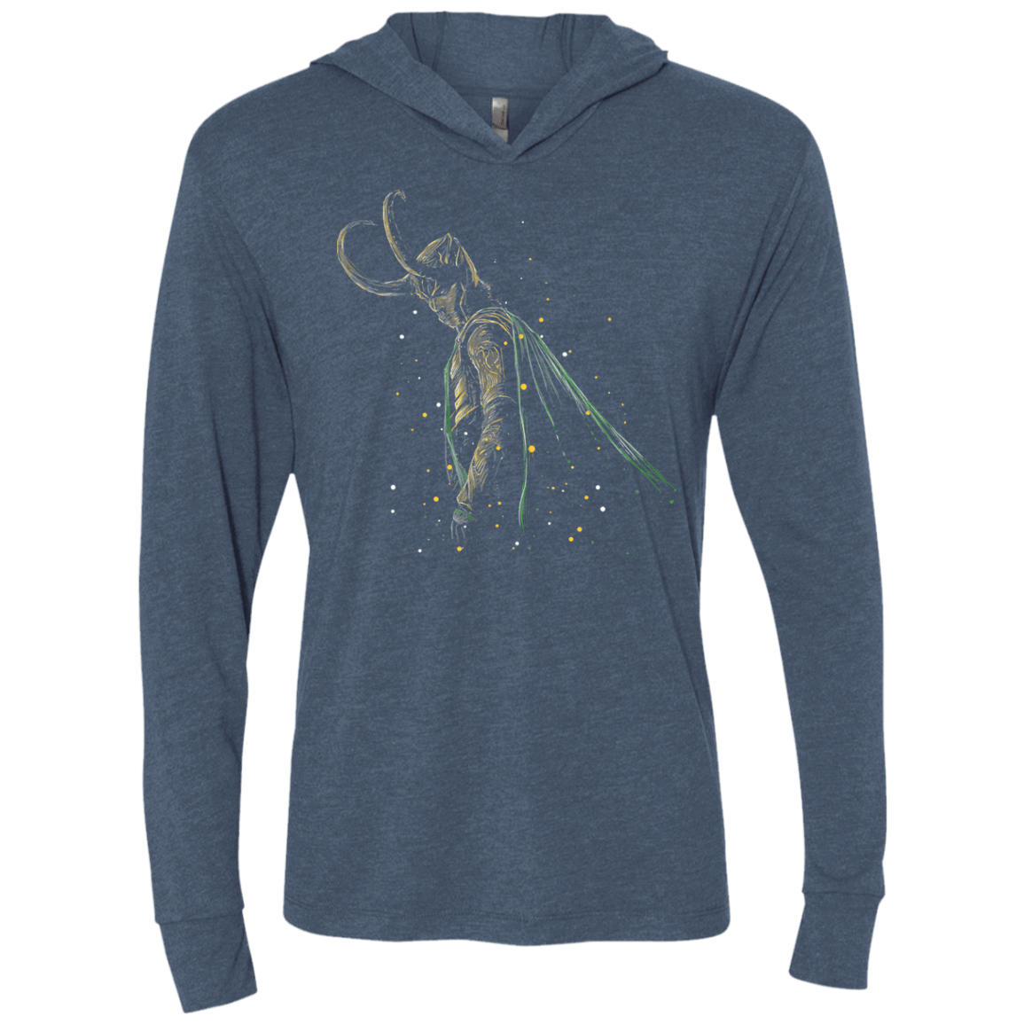 T-Shirts Indigo / X-Small Master of Illusions Triblend Long Sleeve Hoodie Tee