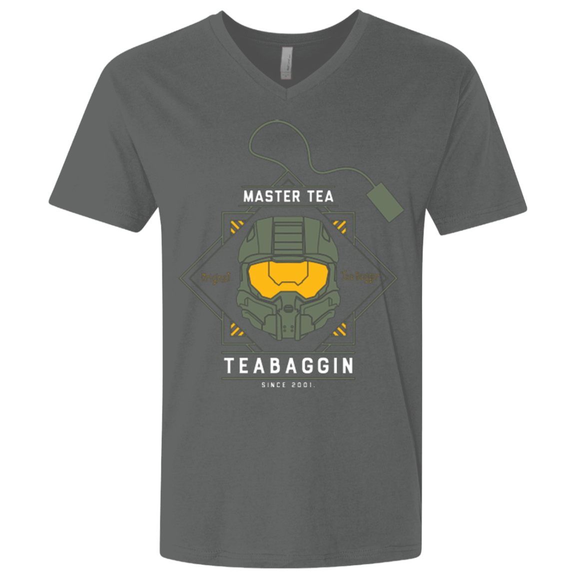T-Shirts Heavy Metal / X-Small Master Tea - The Original Halo Teabagger Men's Premium V-Neck