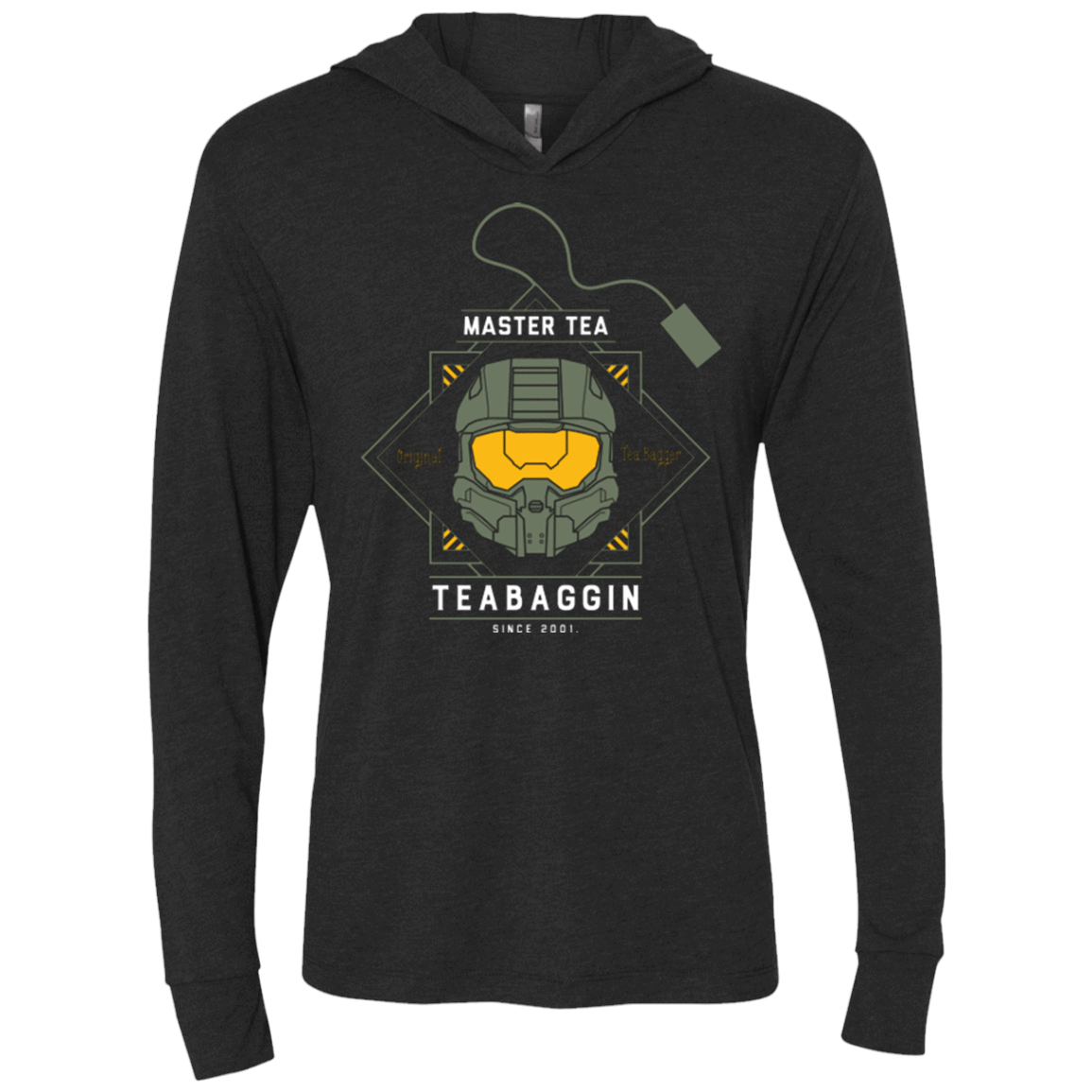 T-Shirts Vintage Black / X-Small Master Tea - The Original Halo Teabagger Triblend Long Sleeve Hoodie Tee