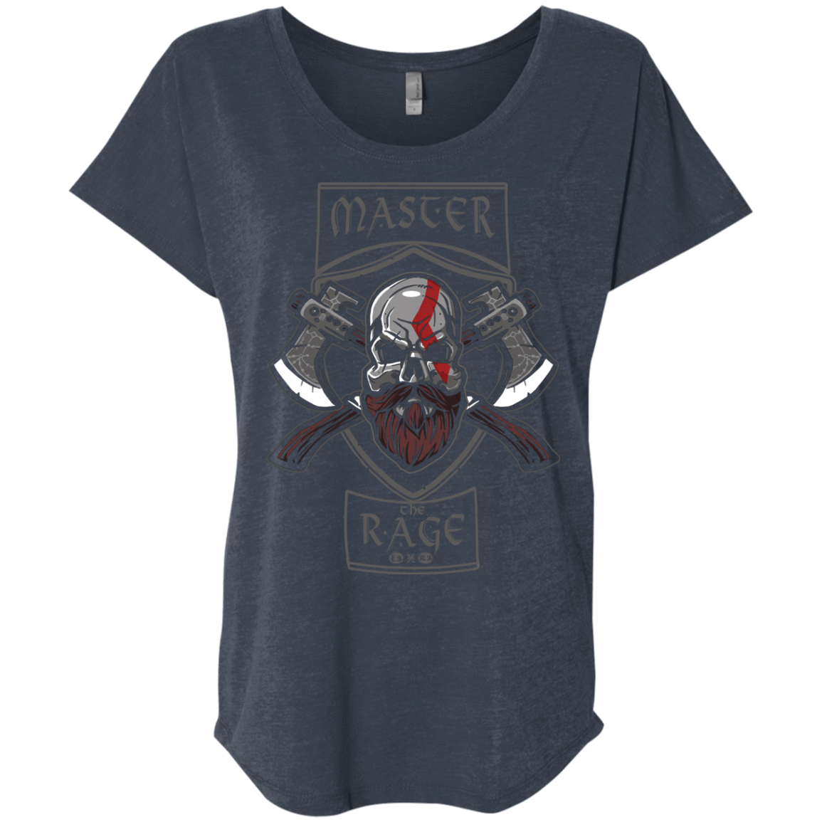 T-Shirts Vintage Navy / X-Small Master The Rage Triblend Dolman Sleeve