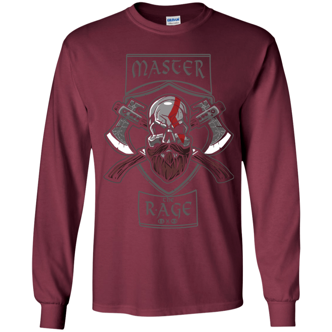 T-Shirts Maroon / YS Master The Rage Youth Long Sleeve T-Shirt