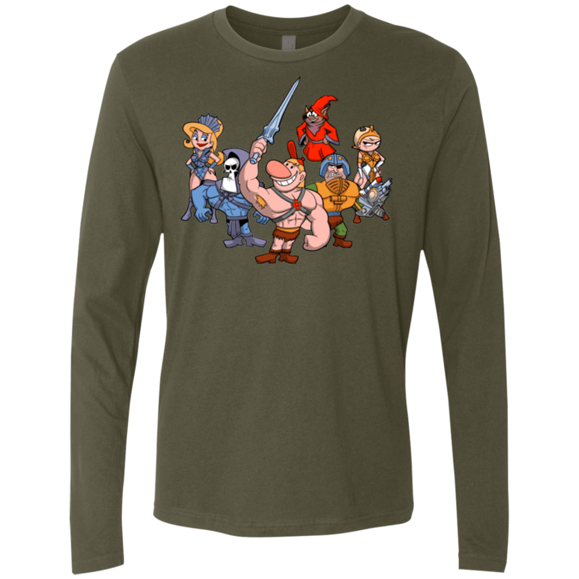 T-Shirts Military Green / Small Masters of the Grimverse Men's Premium Long Sleeve