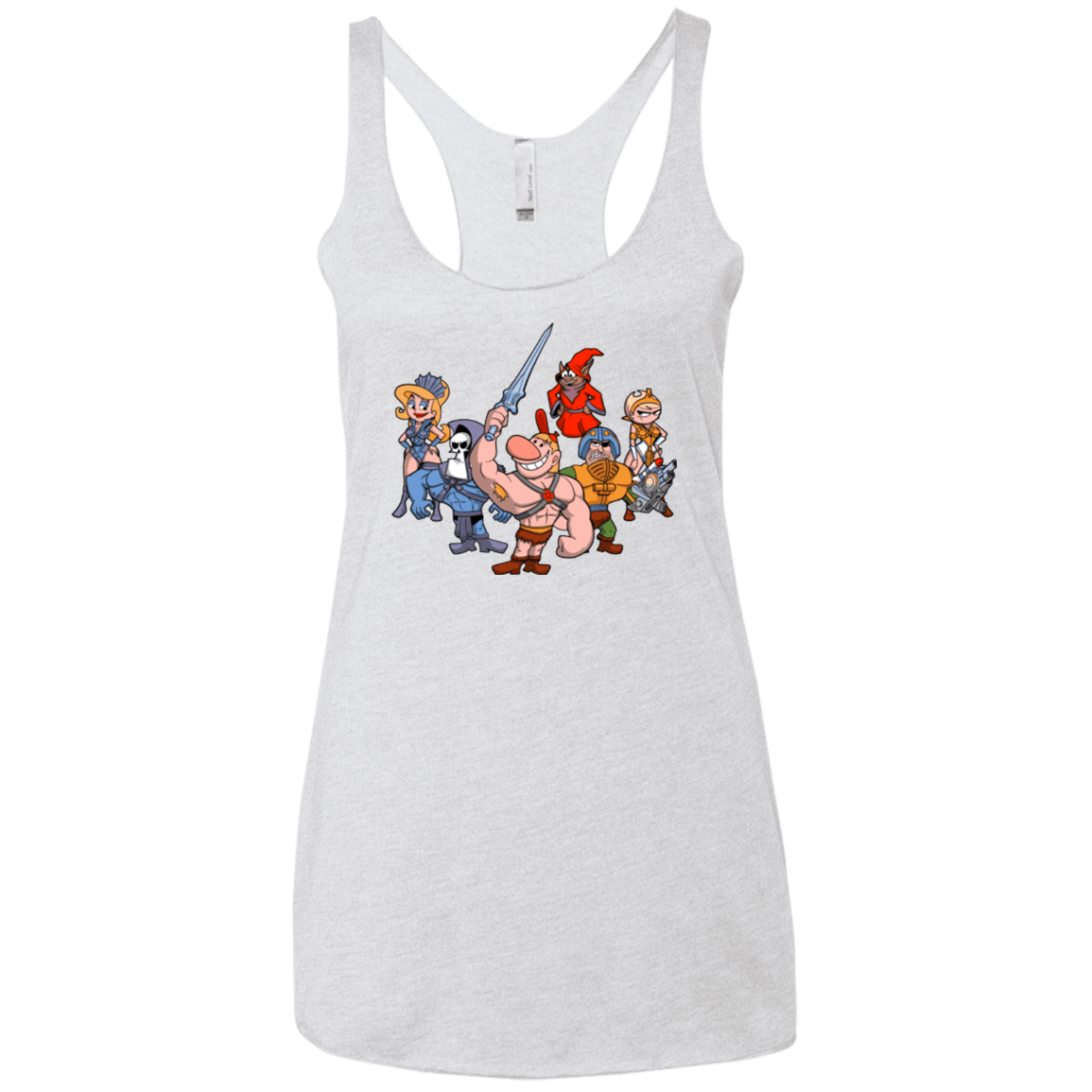 T-Shirts Heather White / X-Small Masters of the Grimverse Women's Triblend Racerback Tank