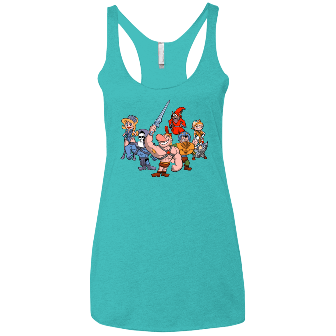T-Shirts Tahiti Blue / X-Small Masters of the Grimverse Women's Triblend Racerback Tank