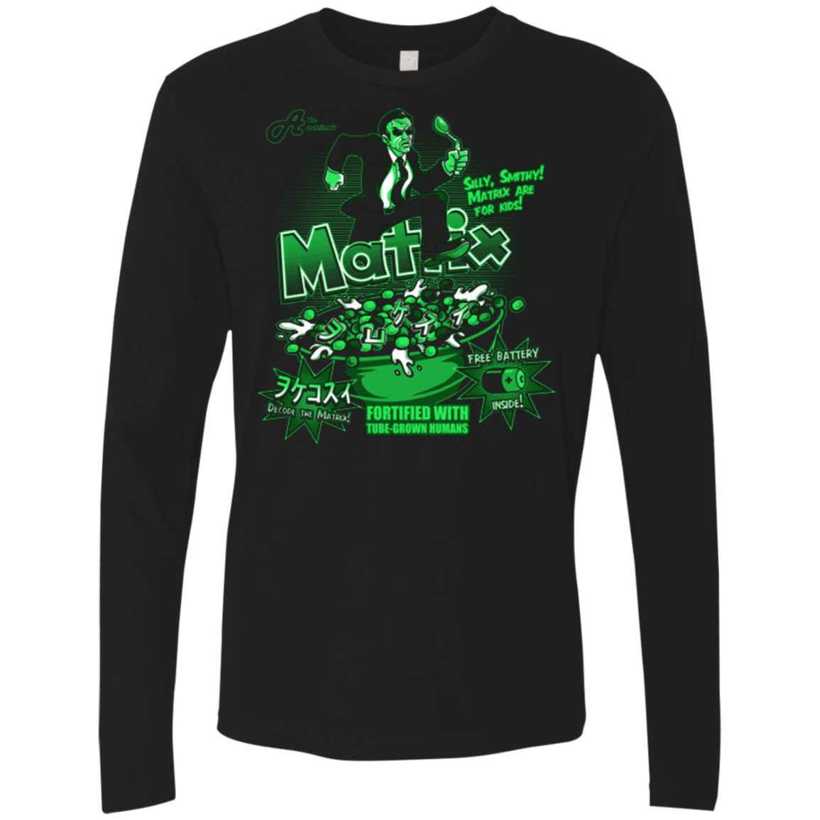T-Shirts Black / S Matrix Cereal Men's Premium Long Sleeve
