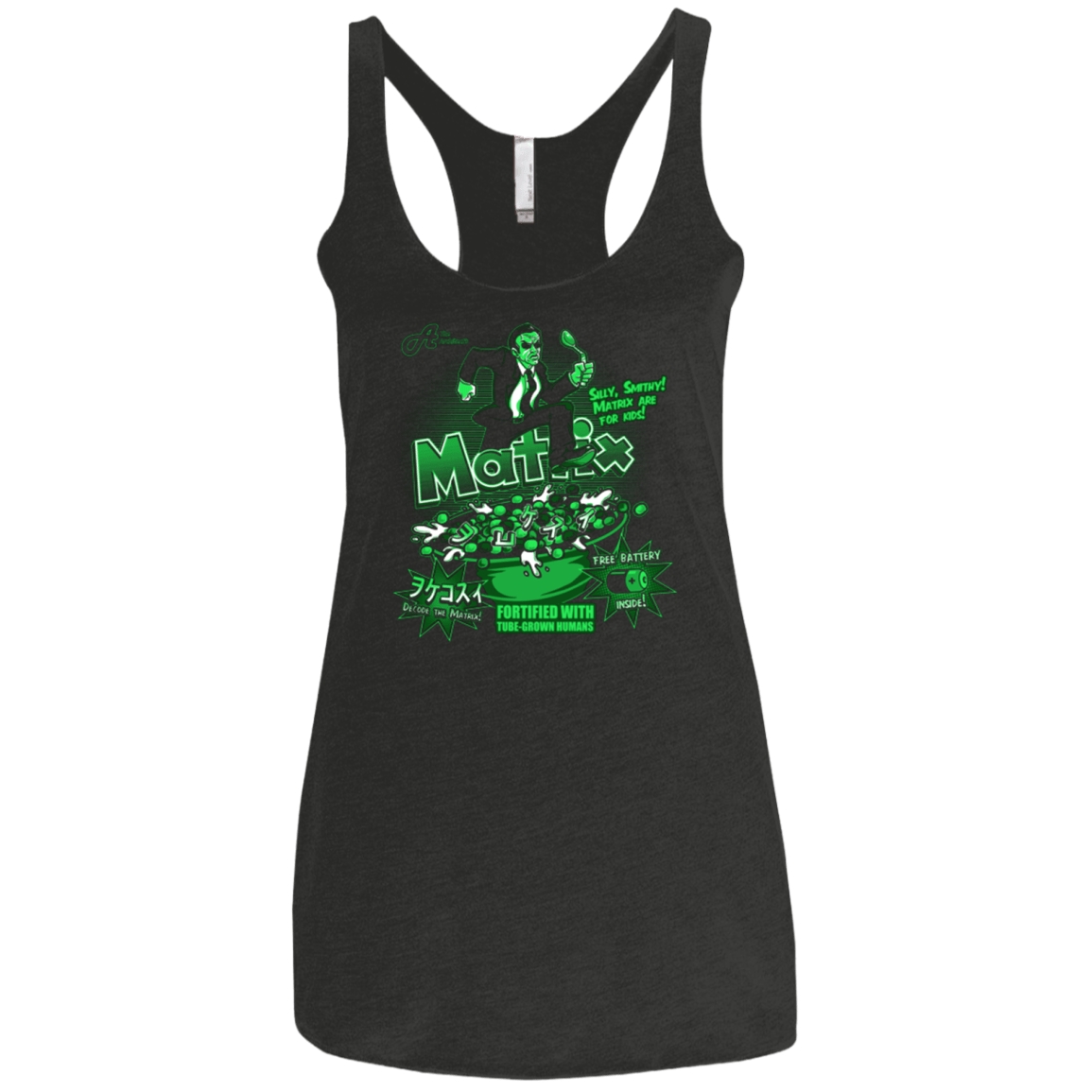 T-Shirts Vintage Black / X-Small Matrix Cereal Women's Triblend Racerback Tank