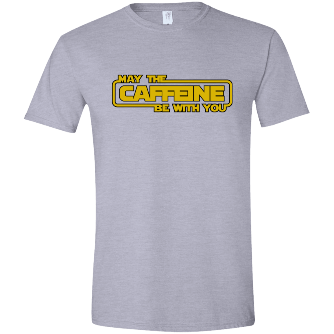 T-Shirts Sport Grey / X-Small May the Caffeine Be with You Men's Semi-Fitted Softstyle