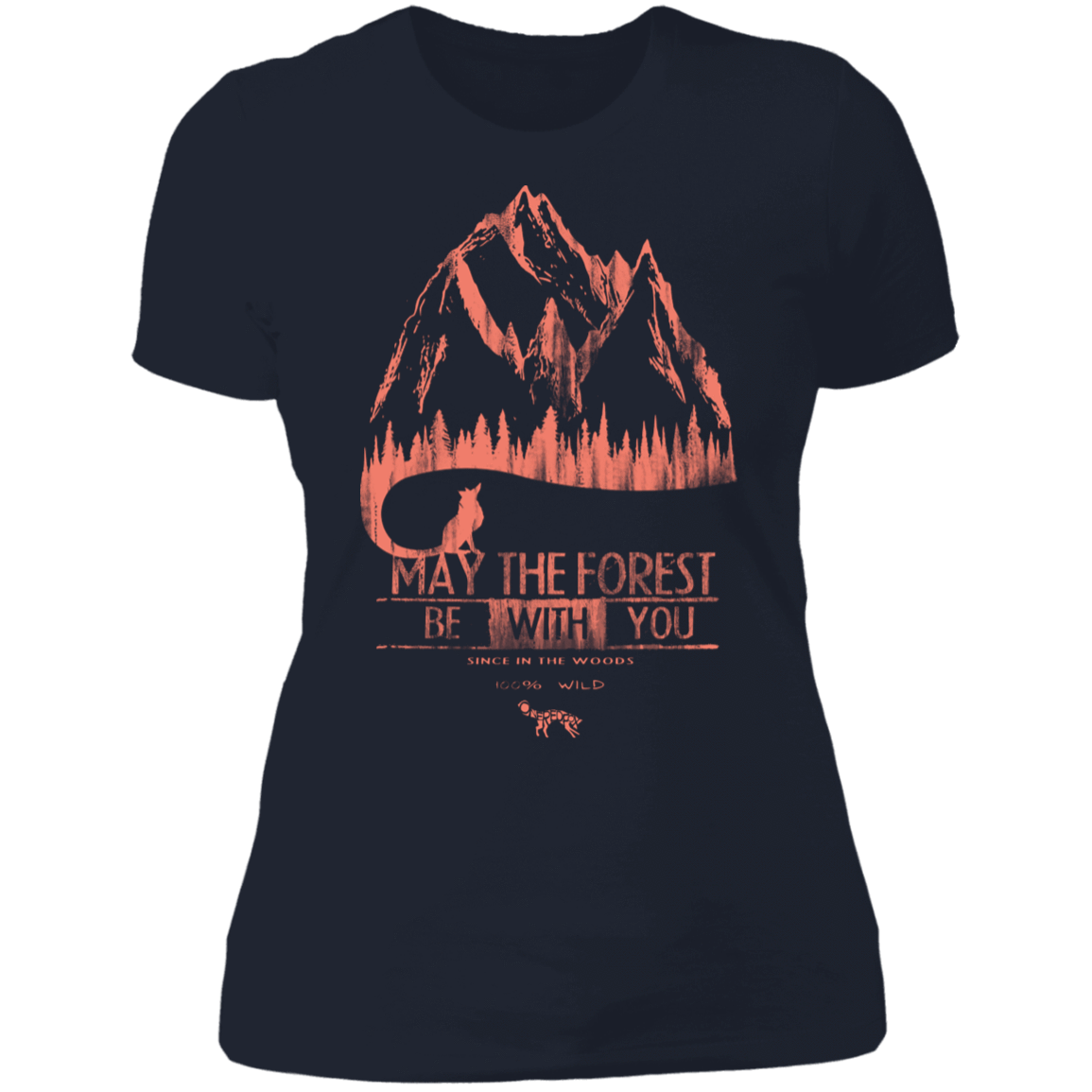 T-Shirts Midnight Navy / S May The Forest Be With You Mountains Women's Premium T-Shirt