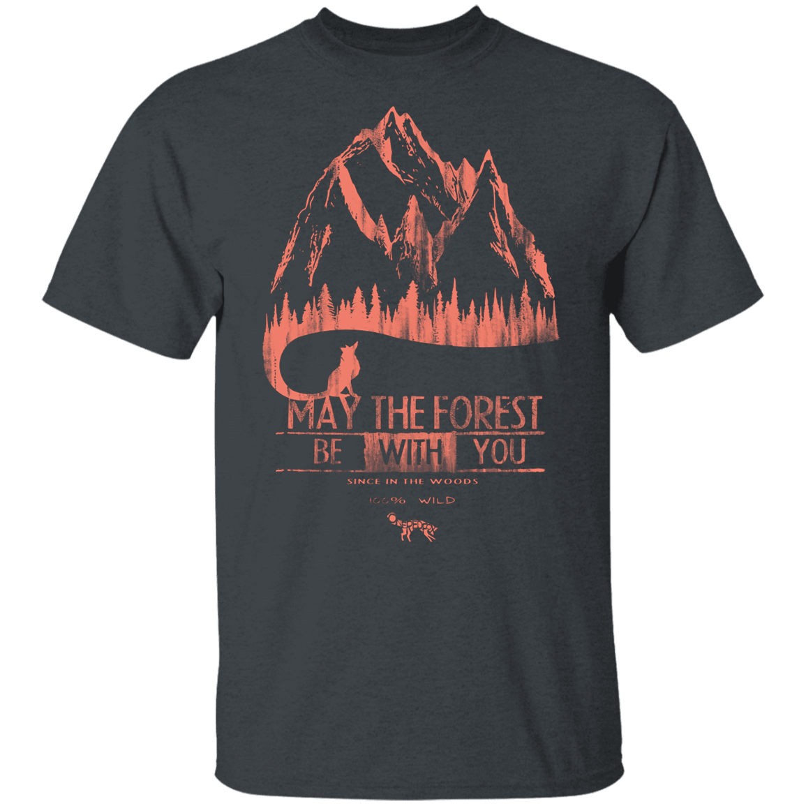 T-Shirts Dark Heather / YXS May The Forest Be With You Mountains Youth T-Shirt