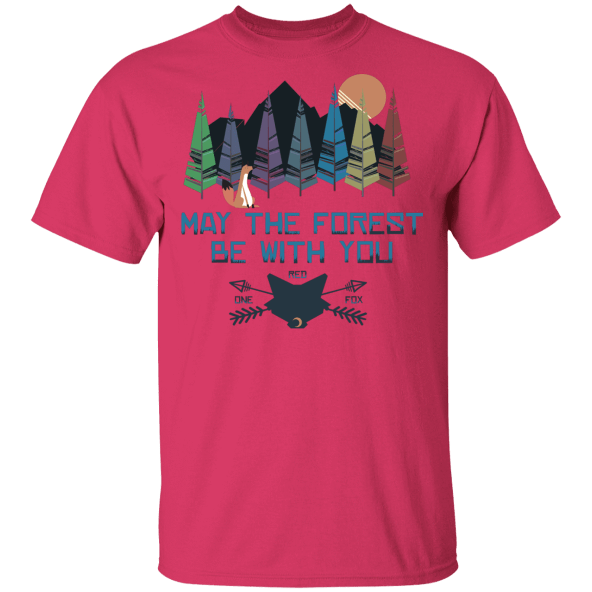 T-Shirts Heliconia / S May The Forest Be With You One Red Fox T-Shirt