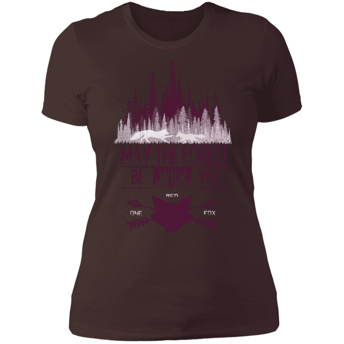 T-Shirts Dark Chocolate / S May The Forest Be With You Women's Premium T-Shirt