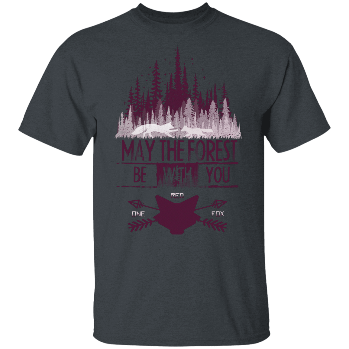 T-Shirts Dark Heather / YXS May The Forest Be With You Youth T-Shirt