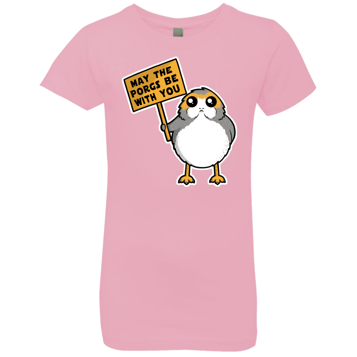 T-Shirts Light Pink / YXS May The Porgs Be With You Girls Premium T-Shirt