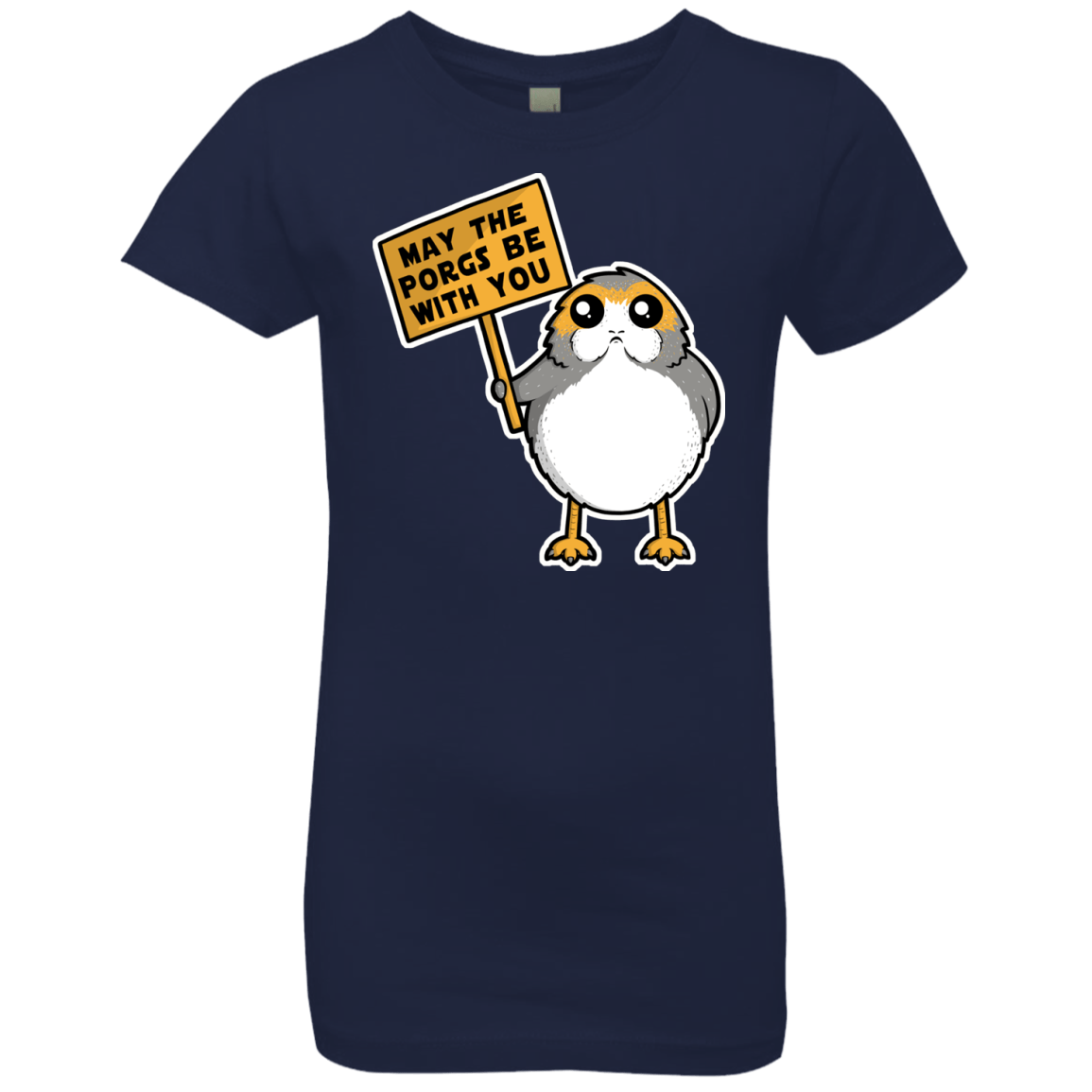 T-Shirts Midnight Navy / YXS May The Porgs Be With You Girls Premium T-Shirt