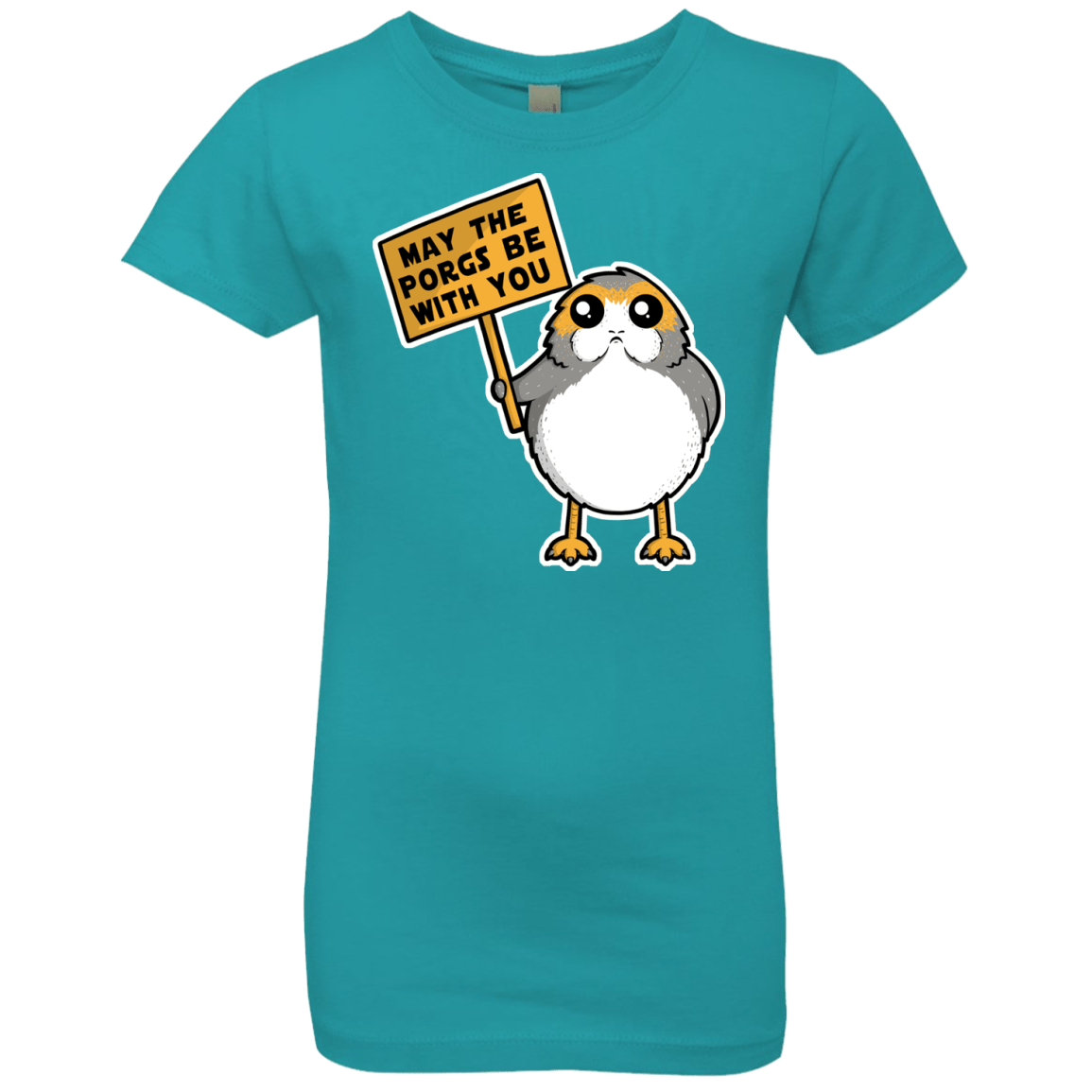 T-Shirts Tahiti Blue / YXS May The Porgs Be With You Girls Premium T-Shirt